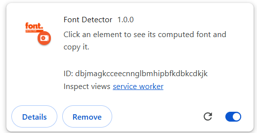 Font Detector Chrome Extension